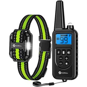 Dog Training Collar with Remote; Electronic Dog Shock Collar with Beep; Vibration; Shock; Light and Keypad Lock Mode; Waterproof Electric Dog Col