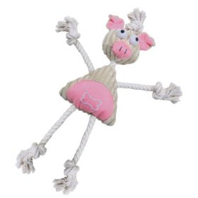 Jute And Rope Plush Pig Mannequin - Pet Toy