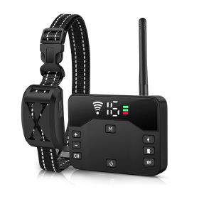 2 In 1 Wireless Electric Dog Fence Waterproof Pet Shock Boundary Containment System Training Collar for Small Medium Large Dogs (Option: WirelessDogFence)